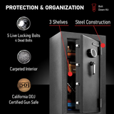 SentrySafe Fireproof and Waterproof Digital Safe with 4.71 Cubic Feet Capacity 7.7 x 21.7 x 19.0 Inches, 217 lbs