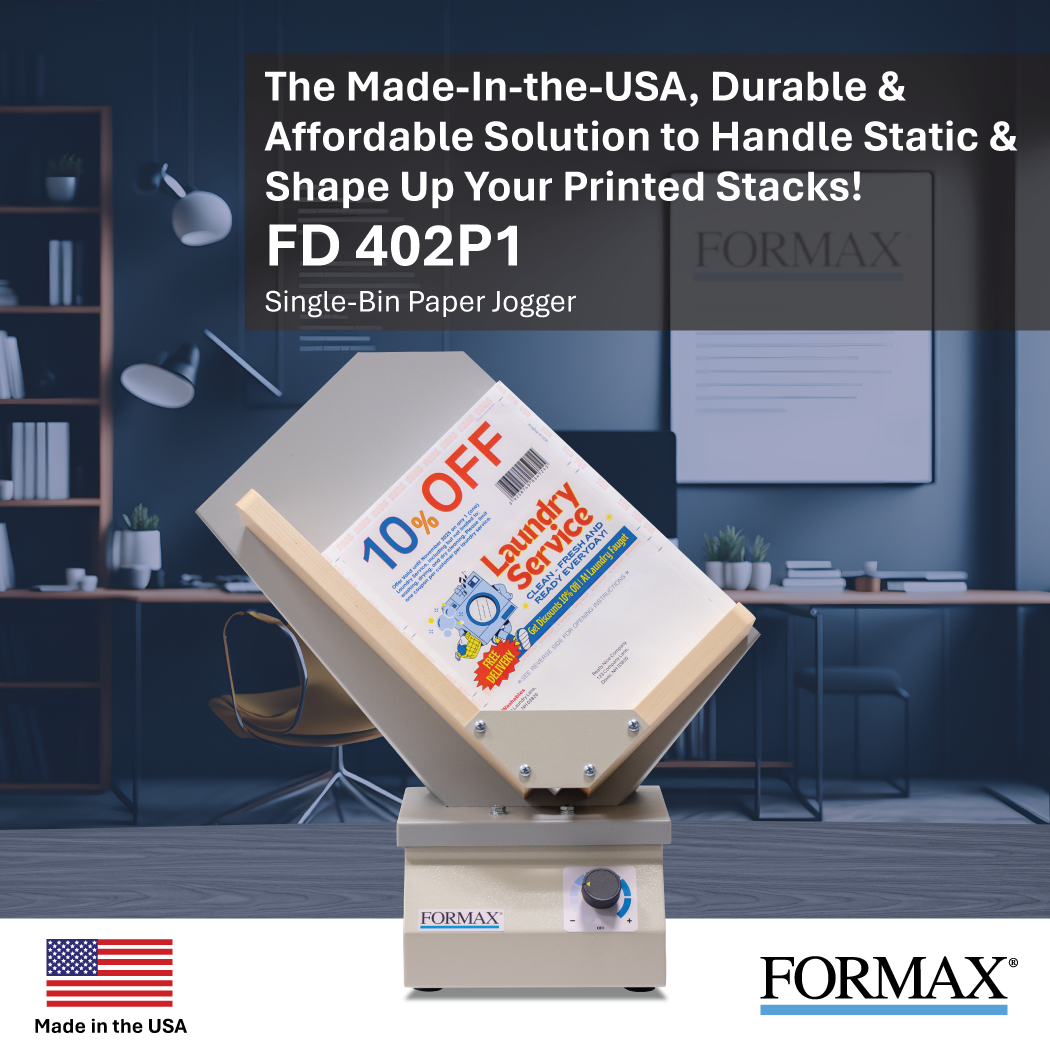 Formax FD 402P1 Single-Bin Paper Jogger
