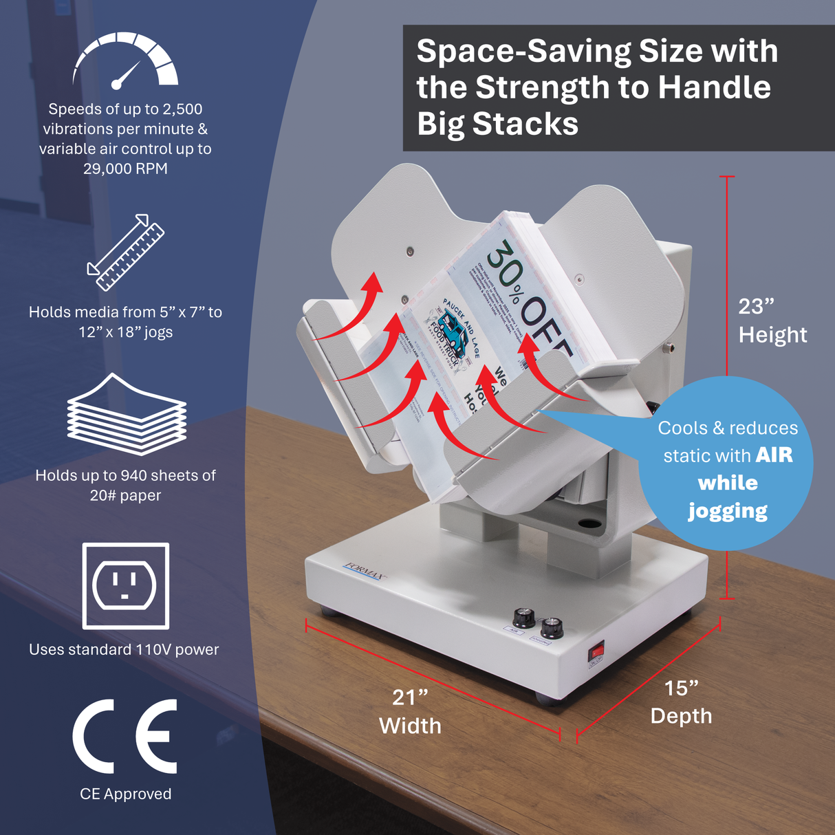 Formax FD 402TA1 Tabletop Air Jogger