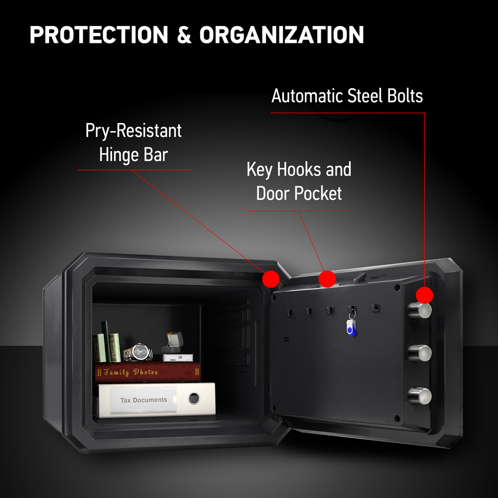 SentrySafe Fireproof and Waterproof Privacy Key Lock File Safe - 0.66 Cubic Feet, 14.1 x 16.6 x 13.8 Inches, 44 lbs