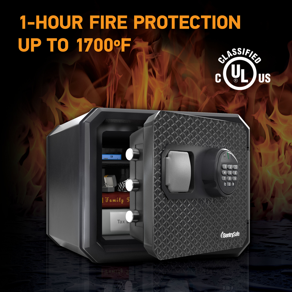 SentrySafe Fireproof and Waterproof Safe with Digital Keypad - 0.81 Cubic Feet Capacity - 13.7 x 16.4 x 18.8 Inches, 55 lbs