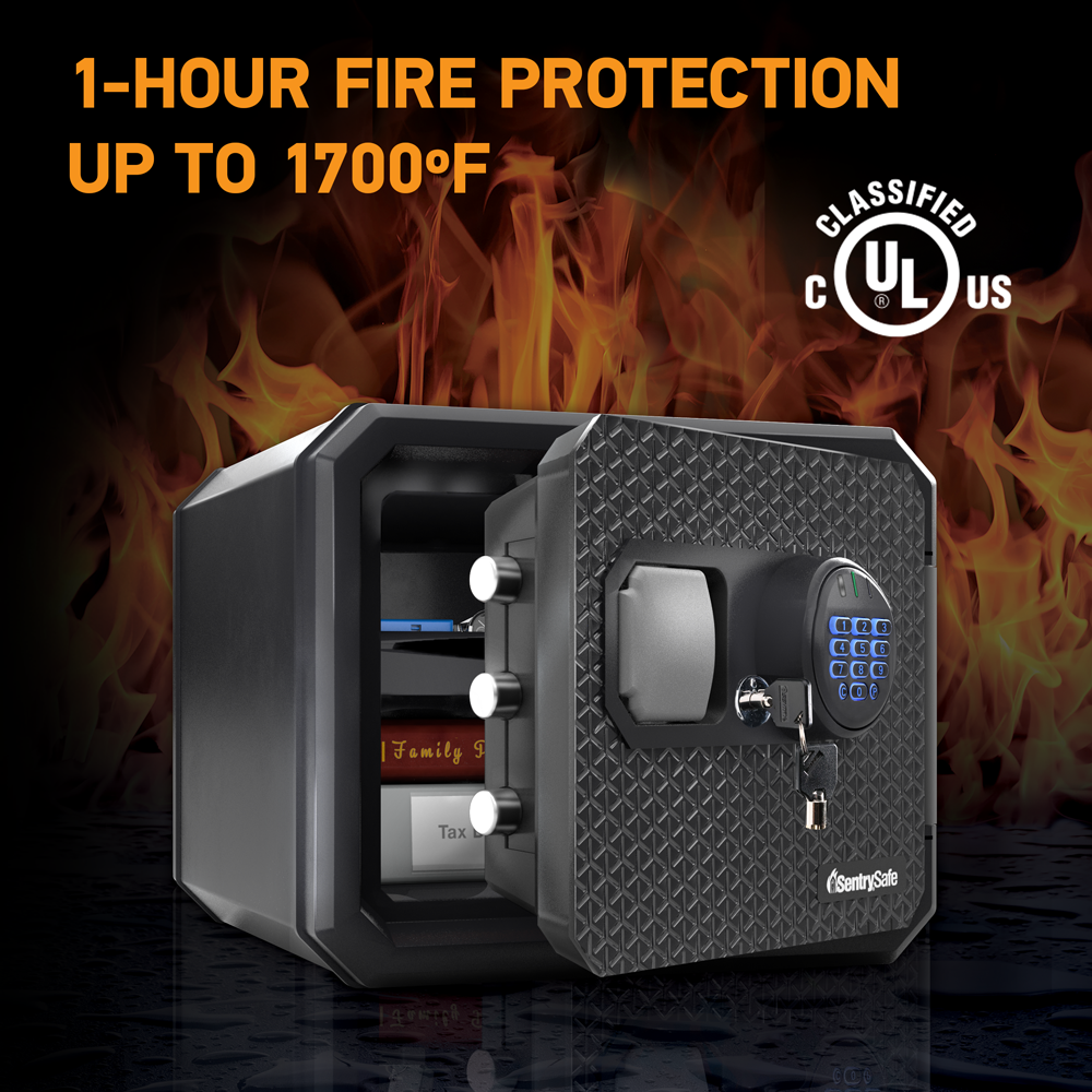 SentrySafe Fireproof and Waterproof Safe - 0.81 Cubic Feet Capacity, 13.7 x 16.4 x 18.8 Inches