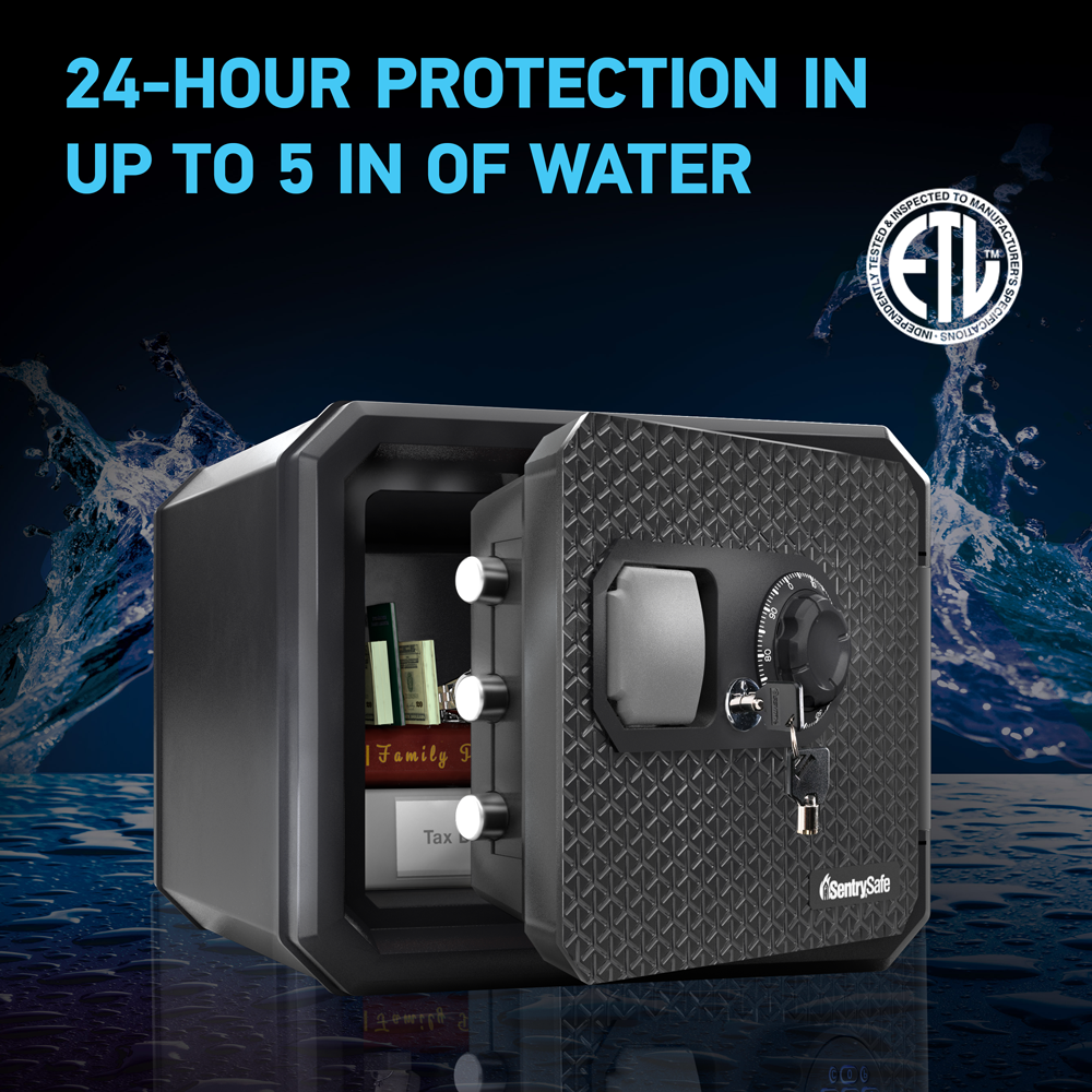 SentrySafe Fireproof and Waterproof Safe with Combination Lock - 0.81 Cubic Feet Capacity -13.7 x 16.4 x 18.8 Inches