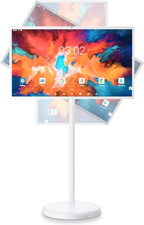 Fiteye - 32" Portable Touch Monitor Full Swivel Rotation, Android OS & Voice Remote Control