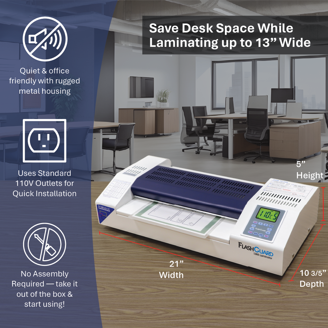 Formax FlashGuard 13R8 13" Pouch Laminator