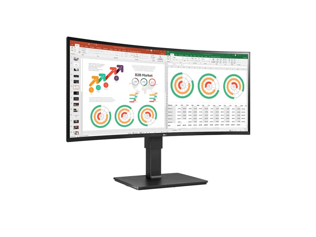 LG 34BN77C-B 34-inch IPS QHD UltraWide Curved Monitor