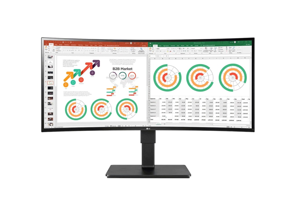 LG 34BN77C-B 34-inch IPS QHD UltraWide Curved Monitor