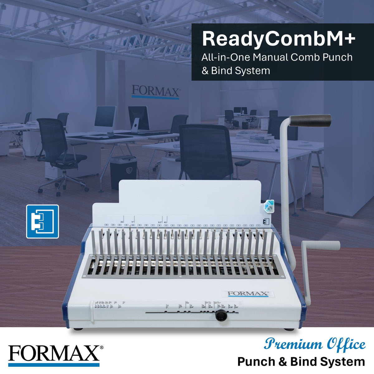 Formax ReadyCombM+ Manual Punch & Comb Binding Machine