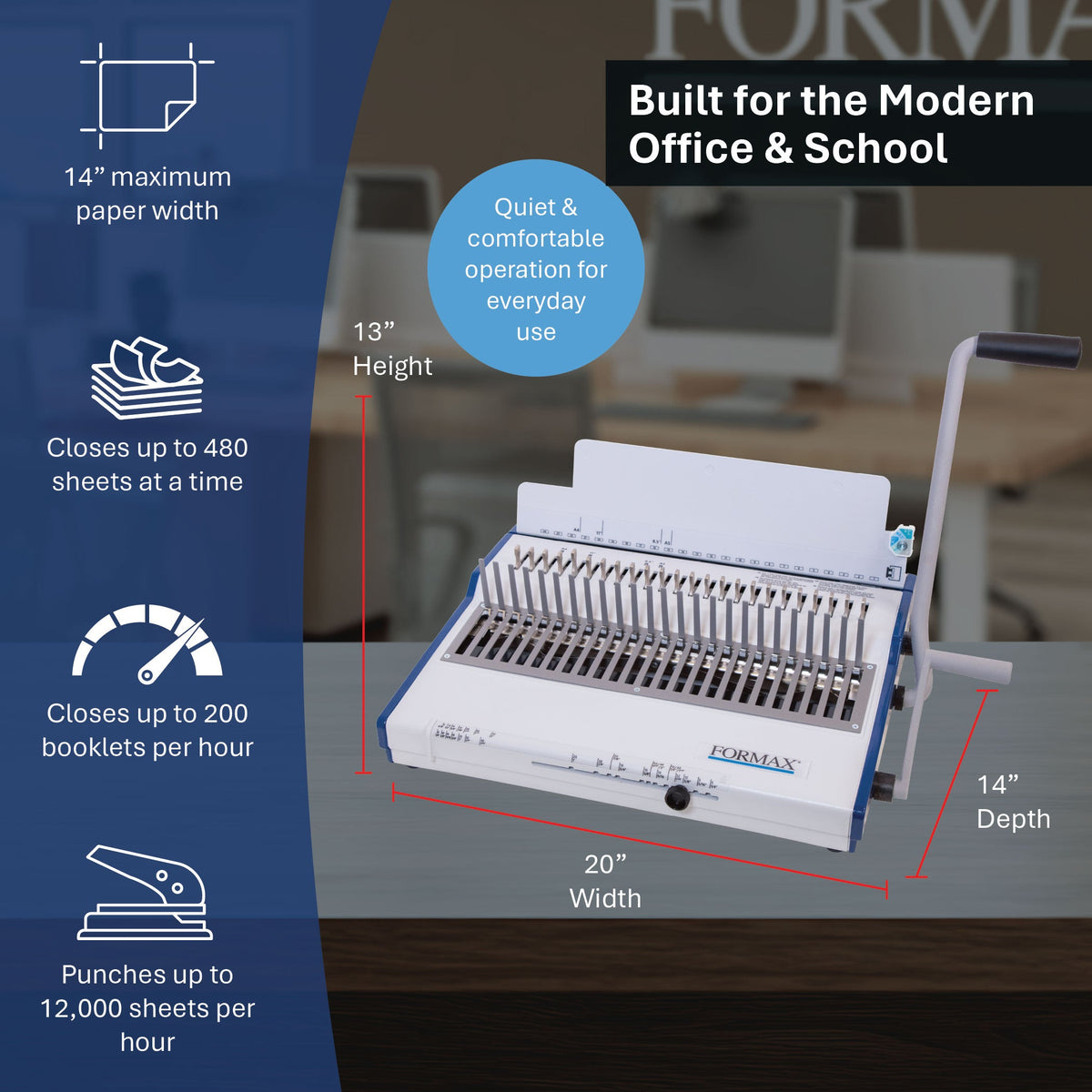 Formax ReadyCombM+ Manual Punch & Comb Binding Machine
