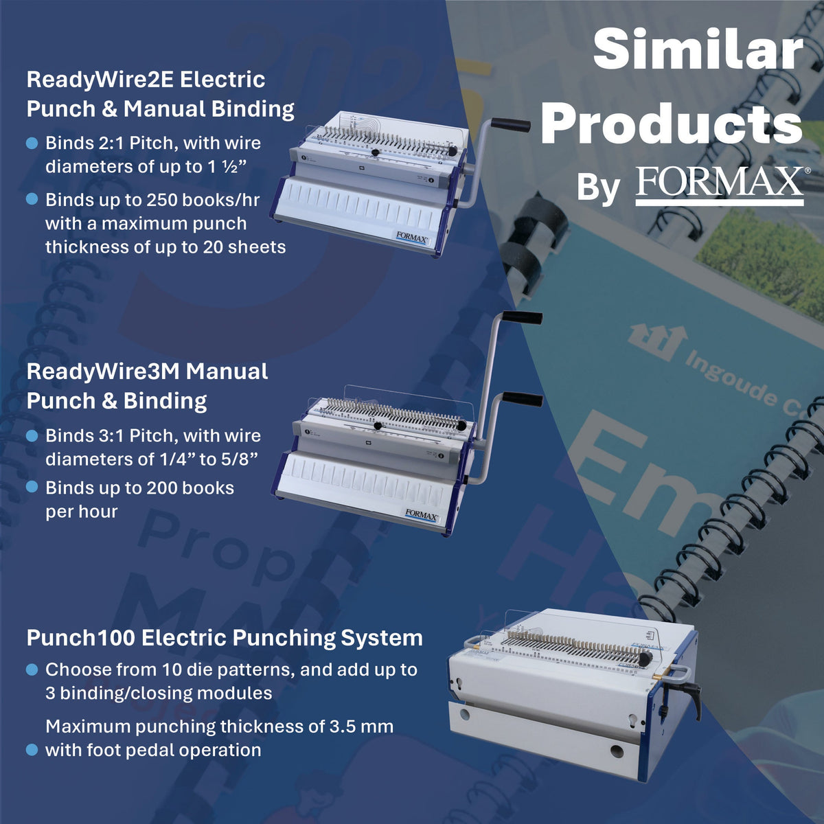 Formax ReadyWireM (2M & 3M) Manual Punching & Binding Machine