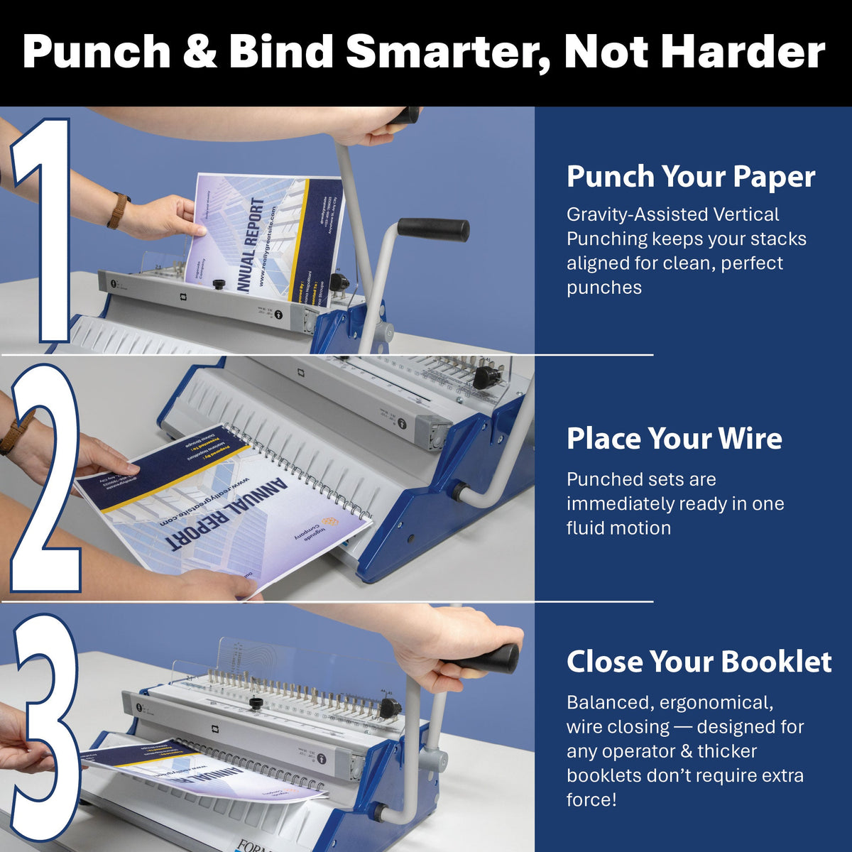 Formax ReadyWireM (2M & 3M) Manual Punching & Binding Machine