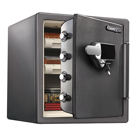 SentrySafe Fireproof and Waterproof Steel Home Safe - 1.19 Cubic Feet, 17.8 x 16.3 x 19.3 Inches