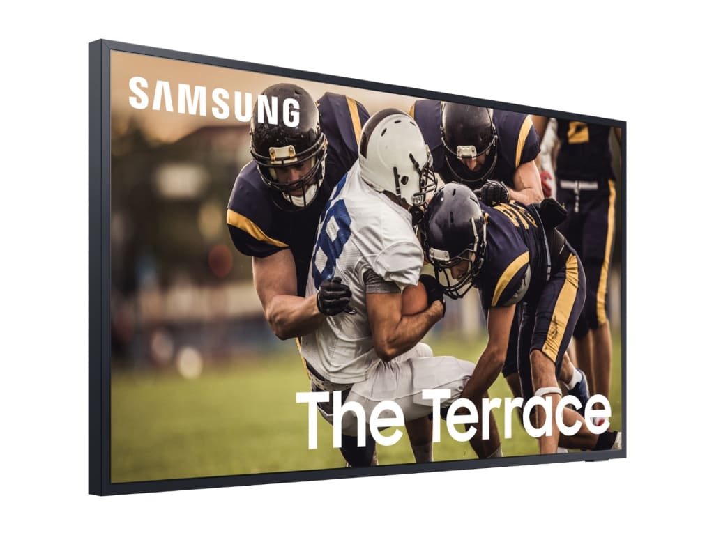 Samsung Terrace 55" Class Partial Sun 4K Quantum Dot LED Backlight TV (Titan Black)