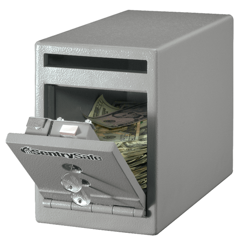 SentrySafe Depository Safe with Dual Key Lock - 0.23 Cubic Feet, Digital Lock, 8.5 x 6.0 x 12.3 Inches, 20 lbs