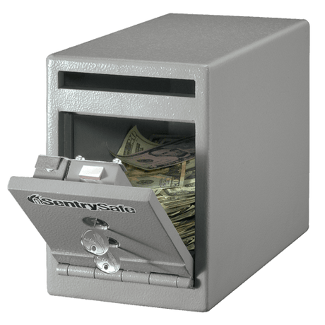 SentrySafe Depository Safe with Dual Key Lock - 0.23 Cubic Feet, Digital Lock, 8.5 x 6.0 x 12.3 Inches, 20 lbs