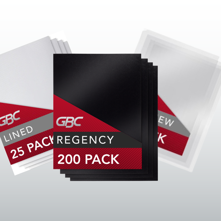 GBC Black 8.75" x 11.25" Regency Covers (50pk)