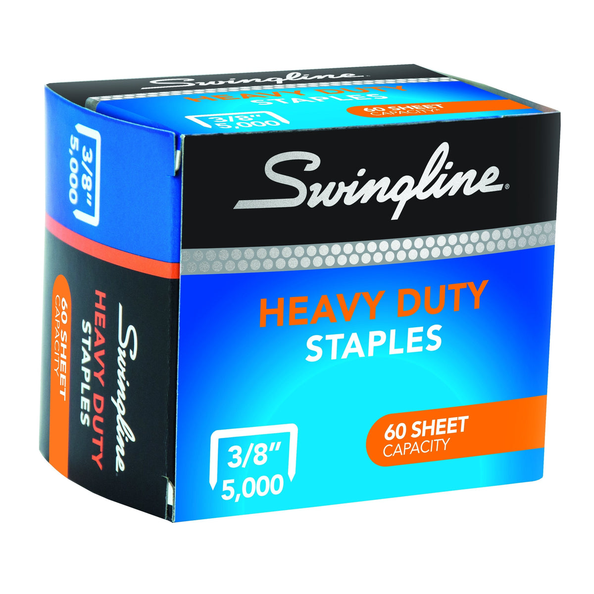 Swingline Heavy Duty Staples, 3/8" Leg Length, 5,000/Box – Clary Business Machin S7079398E