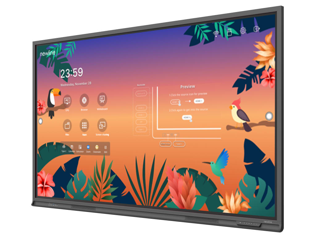 NewLine TT-6521Q 65" 4K UHD Interactive Flat Panel Display – Clary Business Mach