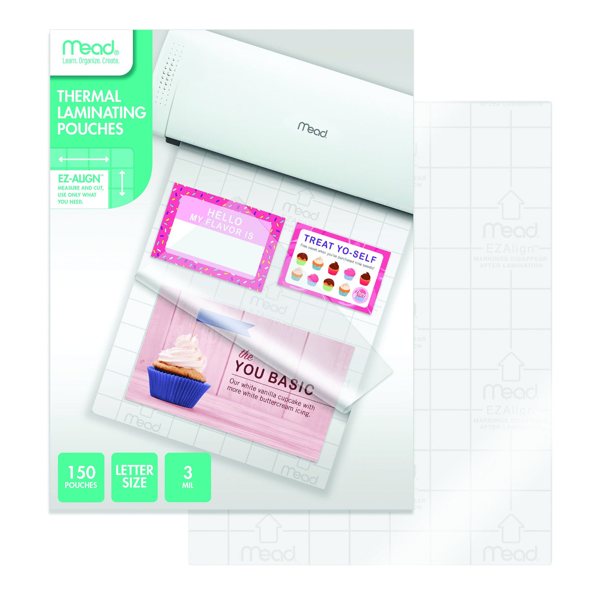 Mead EZAlign Thermal Laminating Pouches - Letter Size, 3 Mil, 150 Pack – Clary B