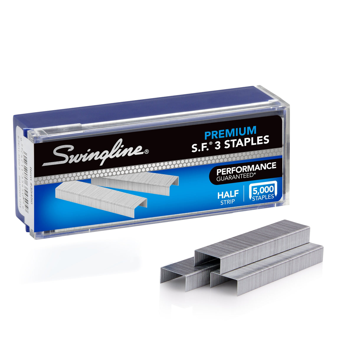 Swingline S.F. 3 Premium Staples, 1/4" Leg, 105/Strip, 5,000/Box – Clary Busines S7035440F