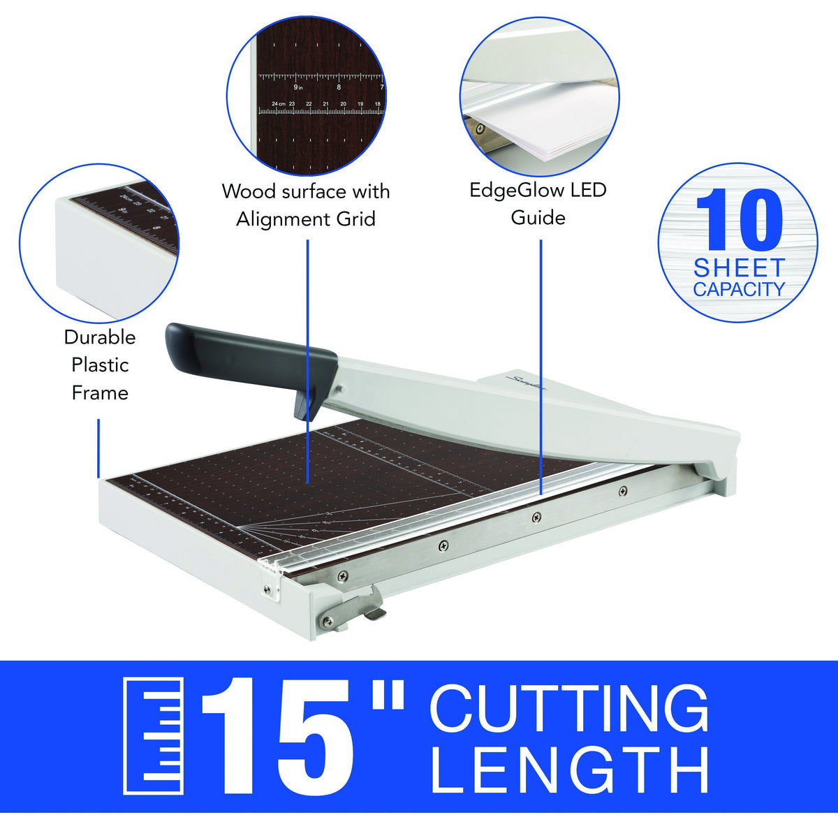 Swingline ClassicCut 1510W Guillotine Trimmer with EdgeGlow – Clary Business Mac
