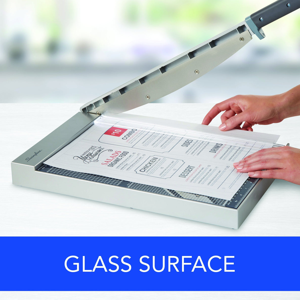 Swingline ClassicCut 1515G Guillotine Trimmer - EdgeGlow Glass - 15" - 15 Sheets