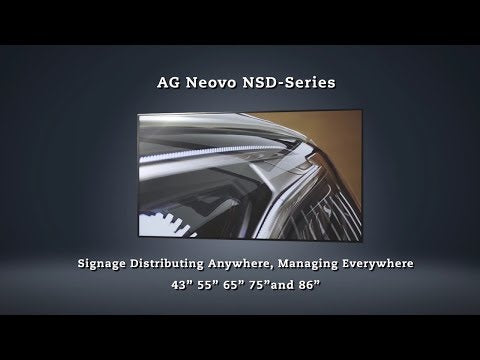 AG Neovo NSD-6501Q 65" Digital Signage Display 4K UHD